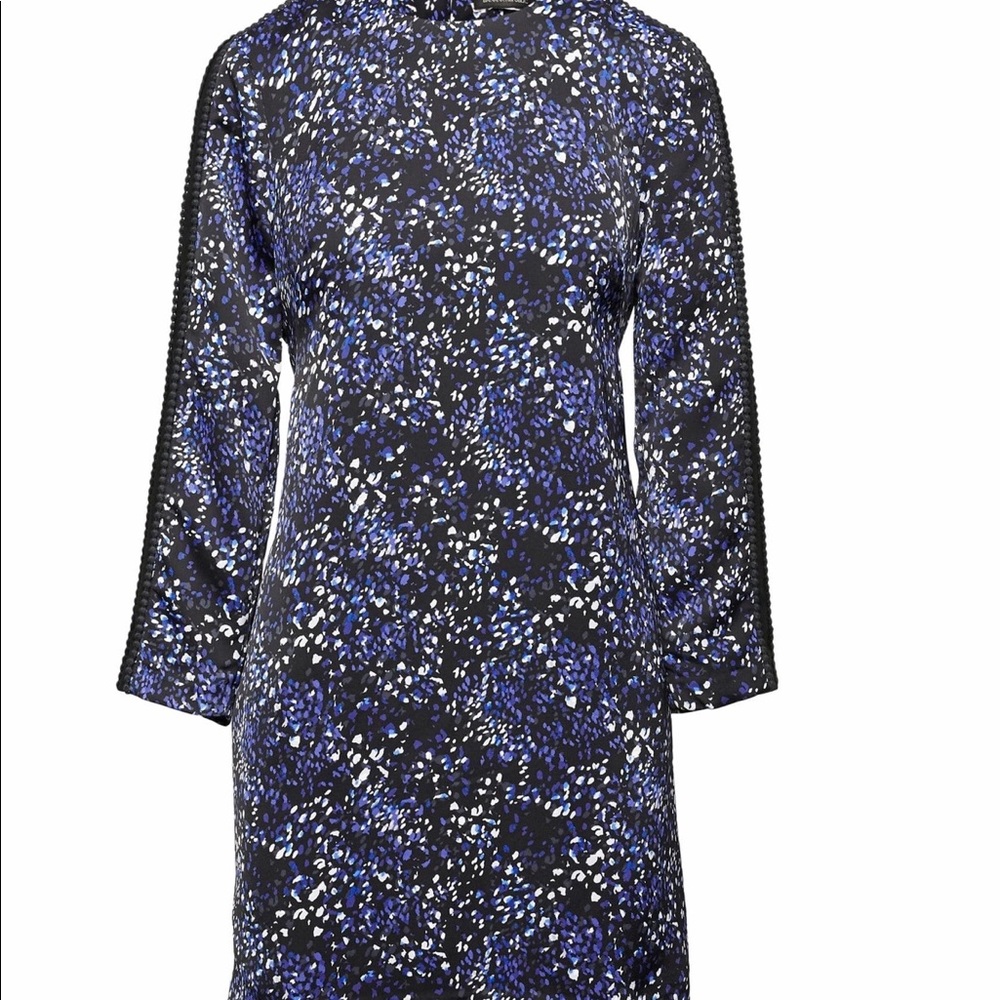 Banana Republic Print Pom-Pom Shift Dress